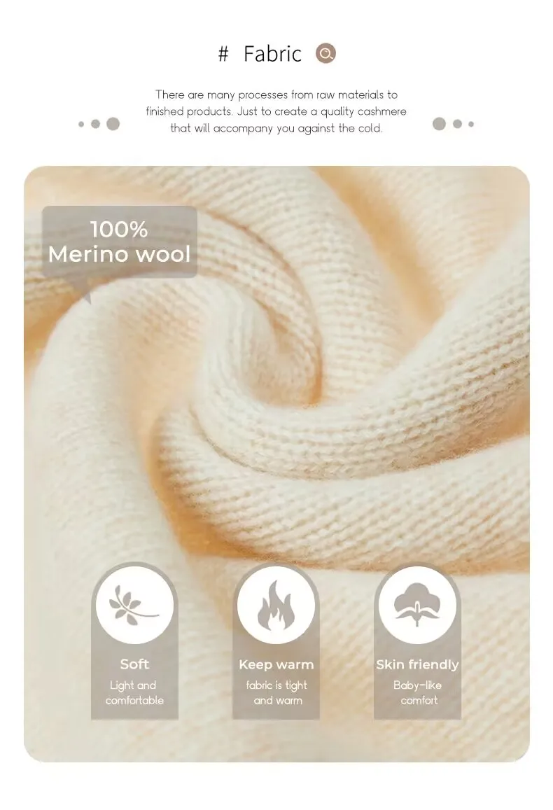 Fallwinter new cashmere sweater womens sweater 100 merino wool fashion Oneck autumn warm pullover detail