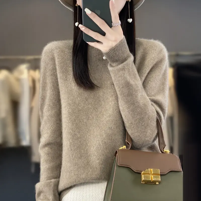 Fallwinter new cashmere sweater womens sweater 100 merino wool fashion Oneck autumn warm pullover product view