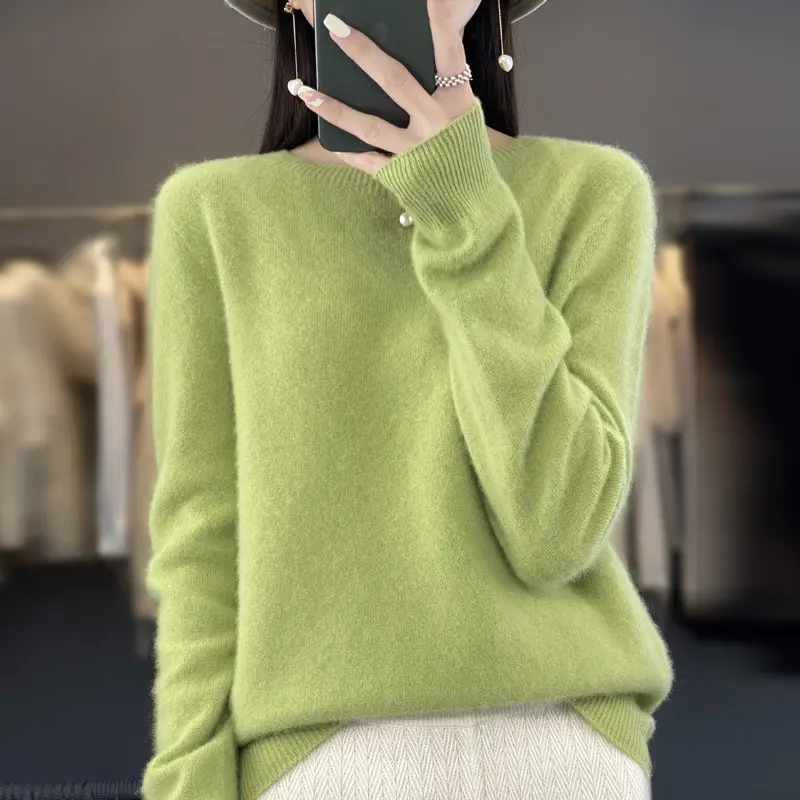 Fallwinter new cashmere sweater womens sweater 100 merino wool fashion Oneck autumn warm pullover product view