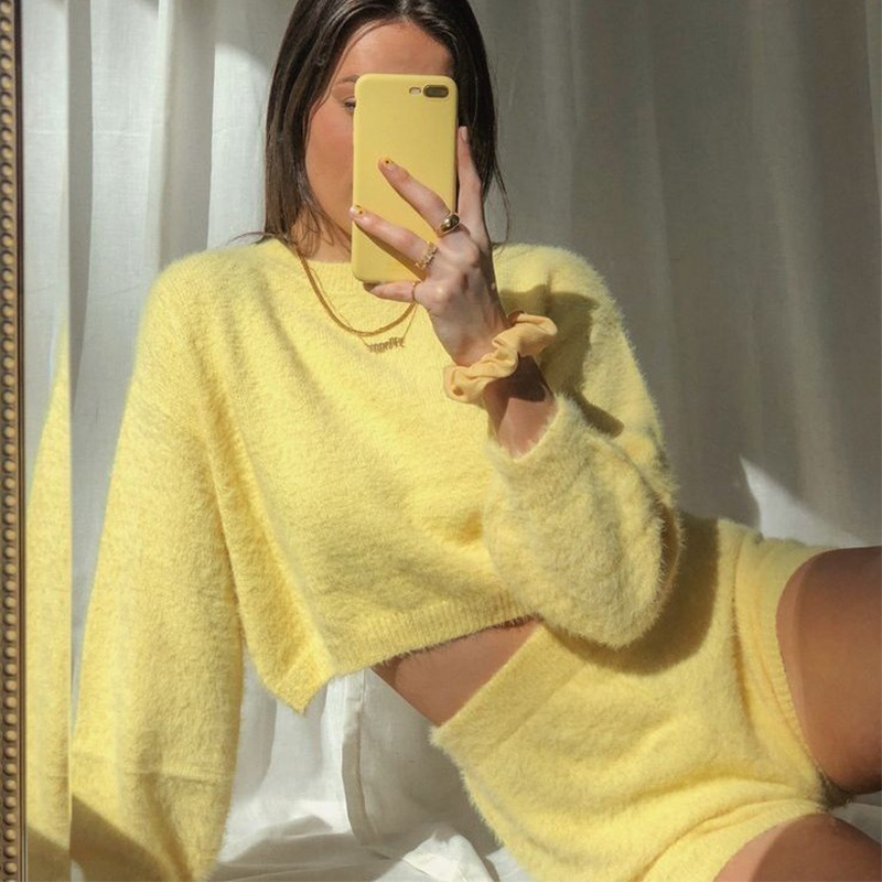New Ladies Women Knitted Sweater Pullover Long Sleeve Office Lady Jumper Sweater Slim Solid Sweaters Casual Tops product view