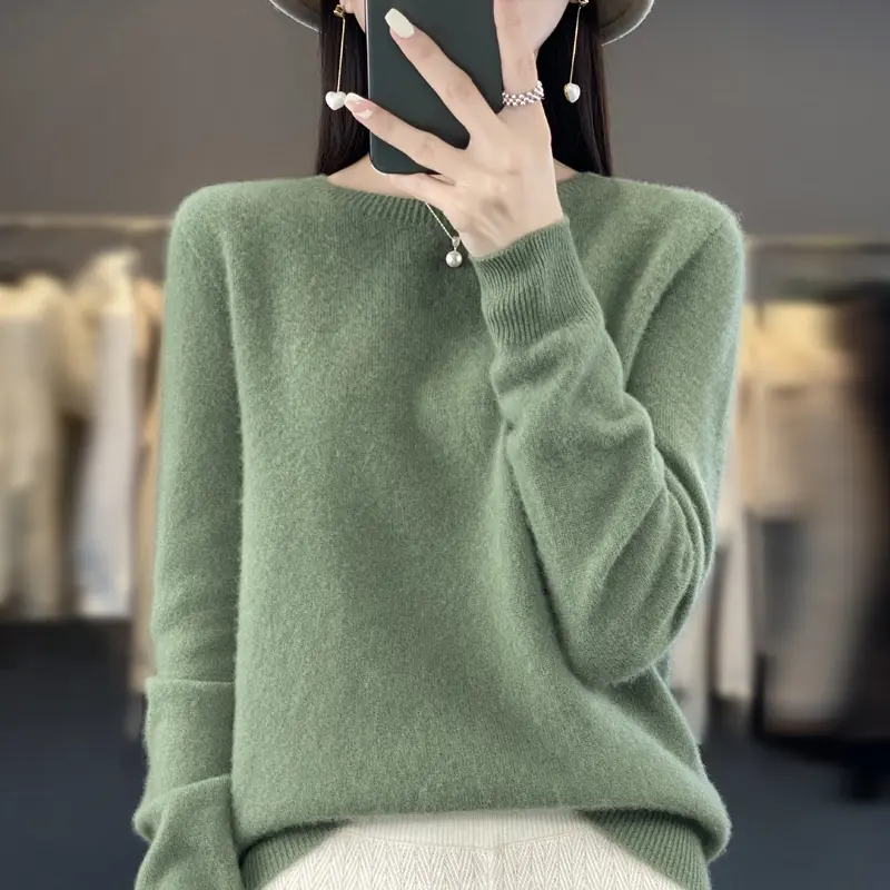 Fallwinter new cashmere sweater womens sweater 100 merino wool fashion Oneck autumn warm pullover product view