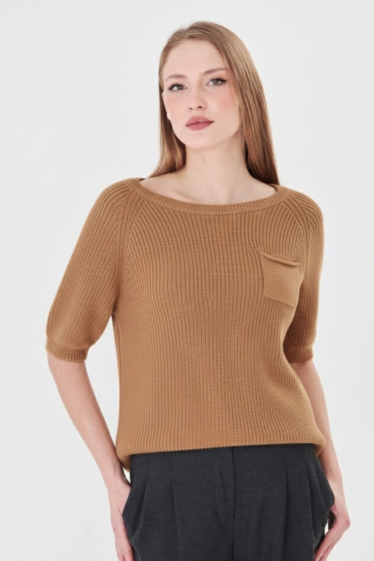 Womens 100 Organic Cotton Loose Breathable Soft Warm Knit Sweater product view