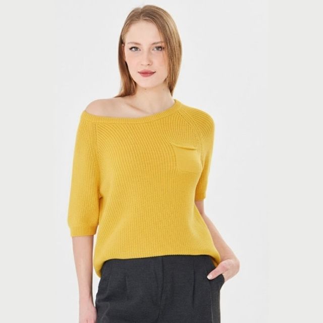Women's 100% Organic Cotton Loose Breathable Soft Warm Knit Sweater