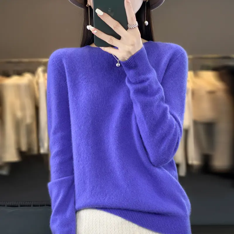 Fallwinter new cashmere sweater womens sweater 100 merino wool fashion Oneck autumn warm pullover product view