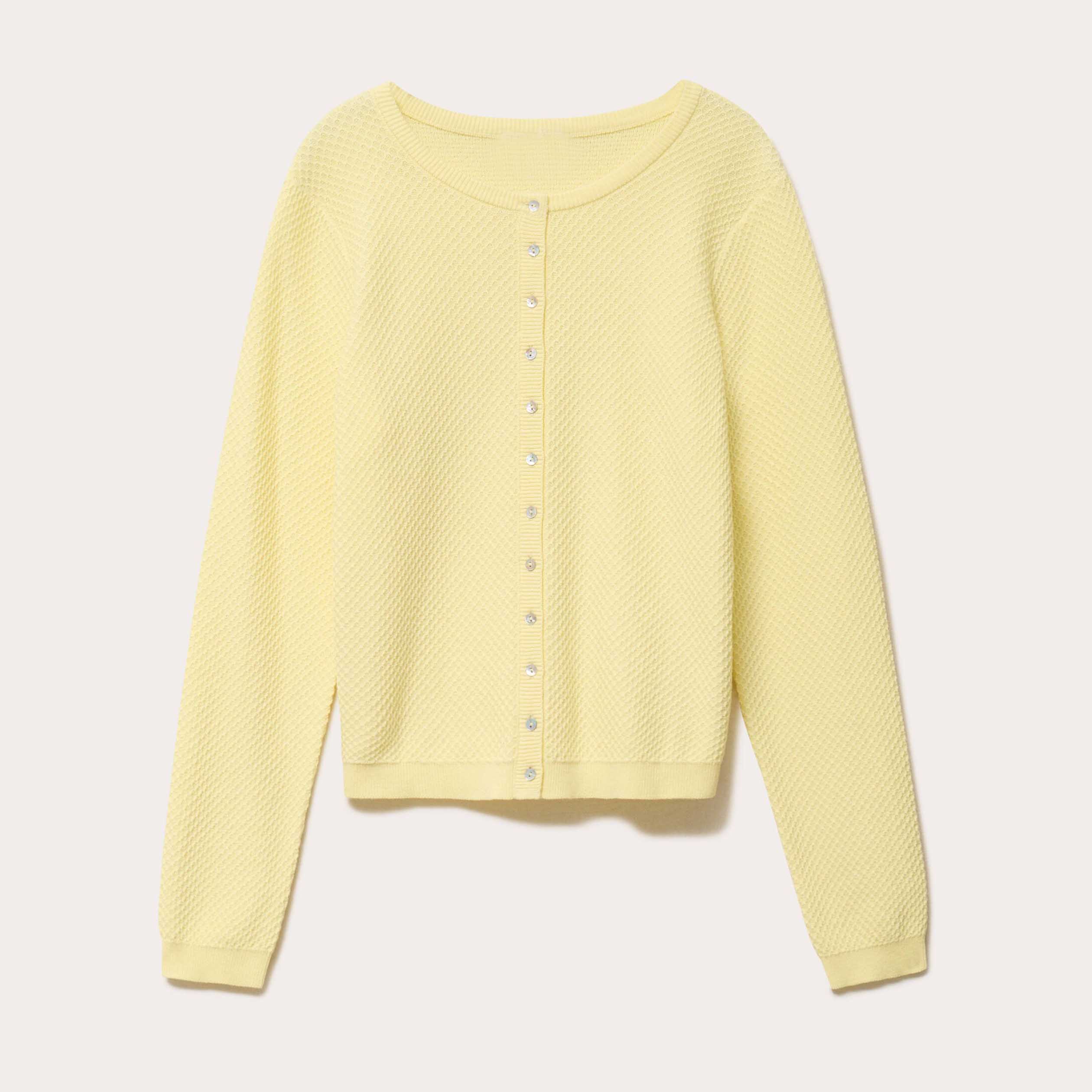 Minimalist O Neck Fleece Lined Breathable Button Up Sweater Womens Plain Basics Daily Wear Sweatshirt Comfortable Knit Tops product view