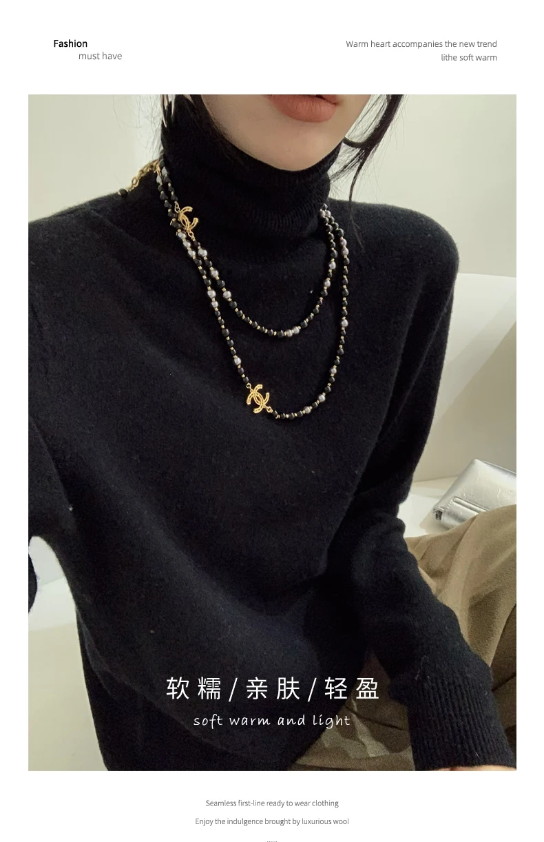Longsleeved Womens Autumn Winter Pullover New Fashion Sweater Turtleneck Basic Sweater Top Sweatshirt detail