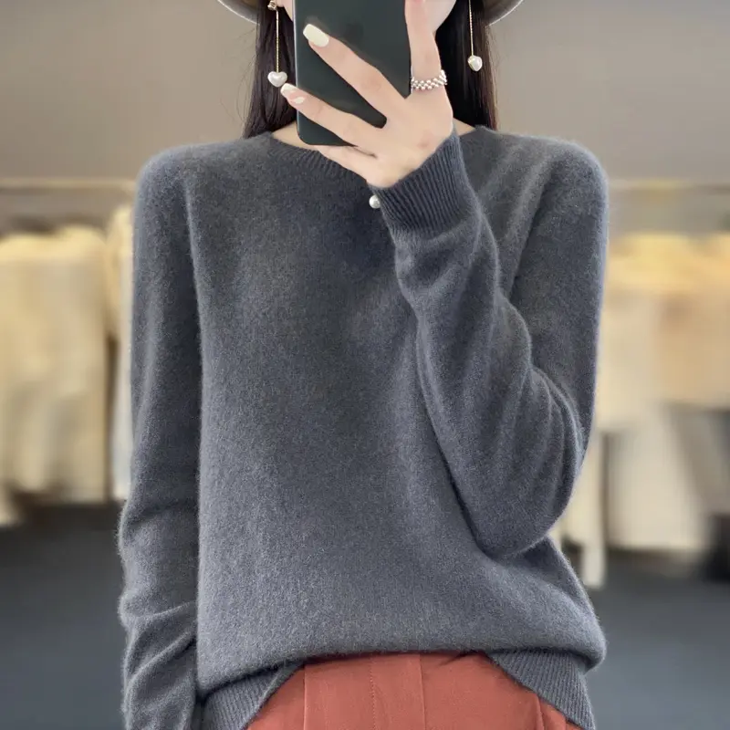 Fallwinter new cashmere sweater womens sweater 100 merino wool fashion Oneck autumn warm pullover product view