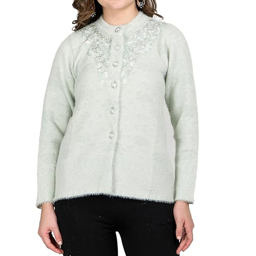 New Style Women's Embroidery 100% Cotton Oversized Casual Knit Sweater Quick Dry Breathable Autumn Winter