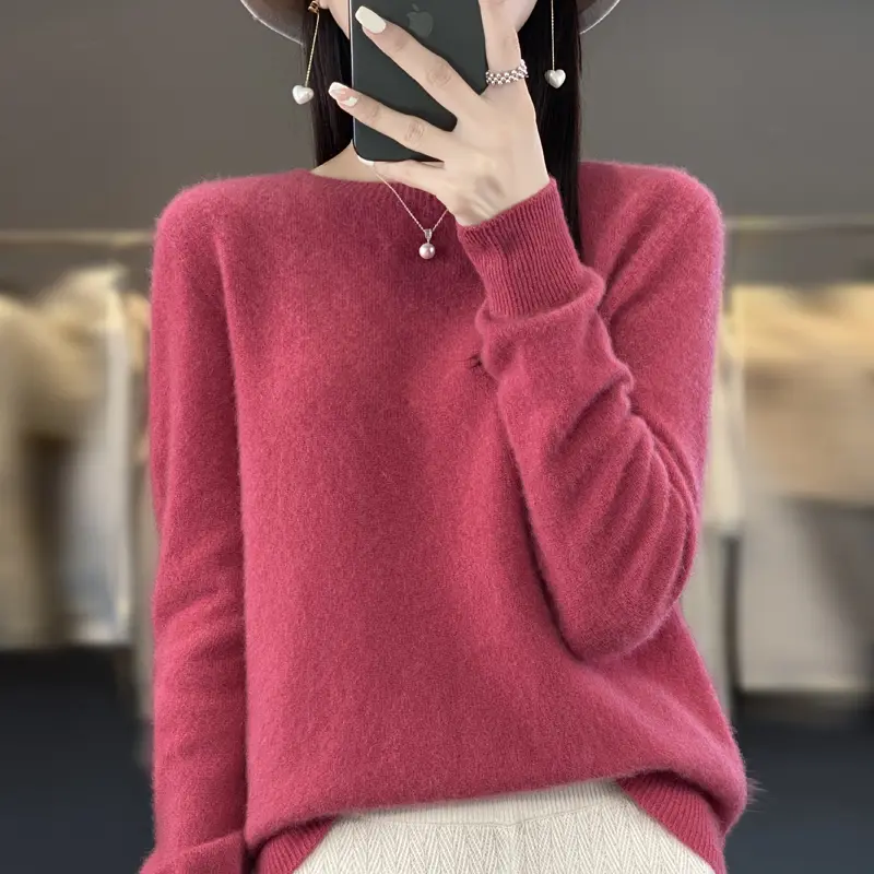 Fallwinter new cashmere sweater womens sweater 100 merino wool fashion Oneck autumn warm pullover product view