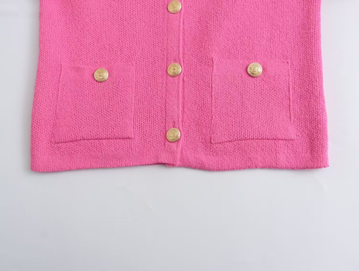 Womens Casual Solid Summer Breathable Knitted PolyesterCotton Long Sleeve Cardigan Sweater detail