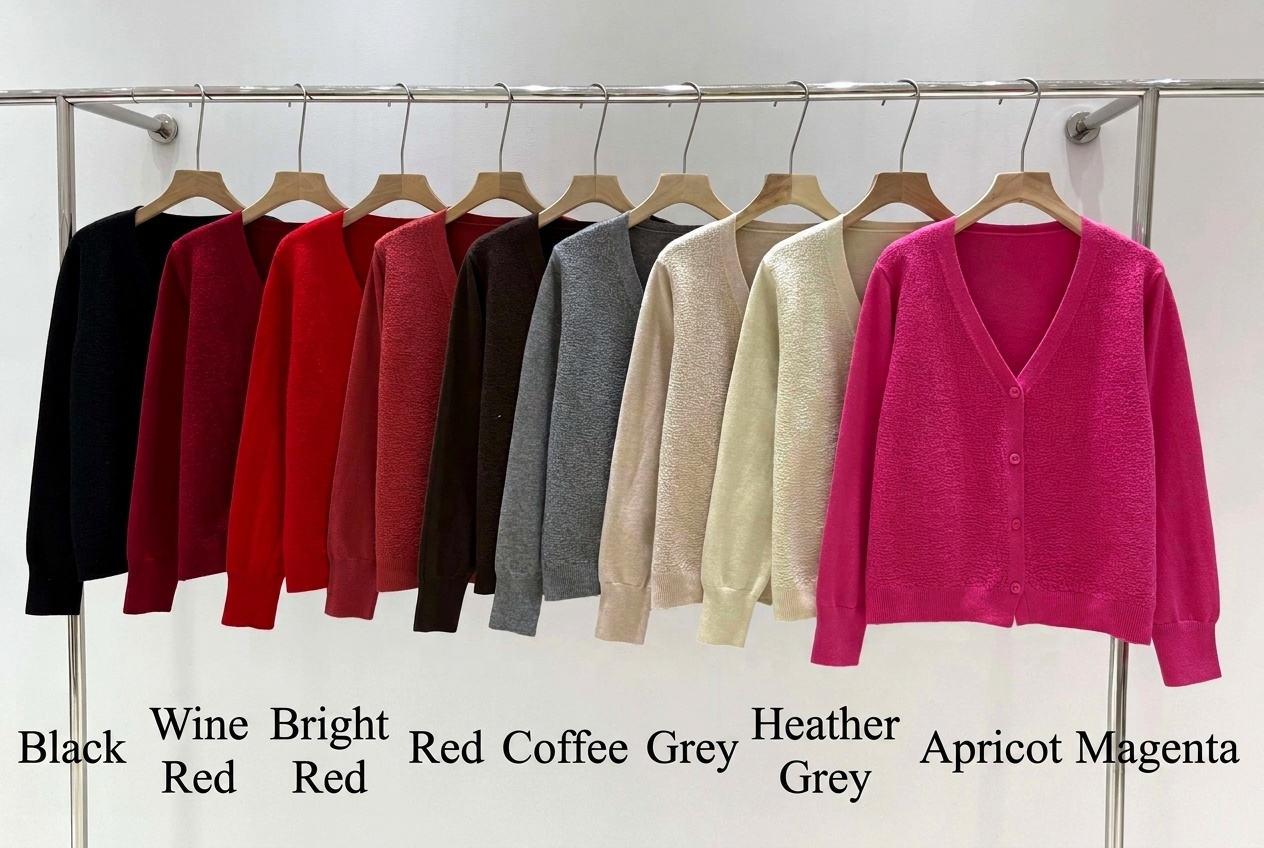 Fashion Fall Cardigan Women Knit Cardigan Long Sleeve Cropped Relaxed Ladies Basic Knitted Sweater Top Women Cardigan Wholesale detail