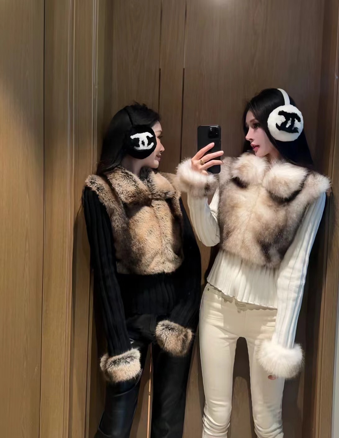 Womens EcoFriendly Faux Fur Patchwork Cardigan TwoinOne Knit Collar Zipper Front Sexy Streetwear Thermal Lined Sweater Coat detail