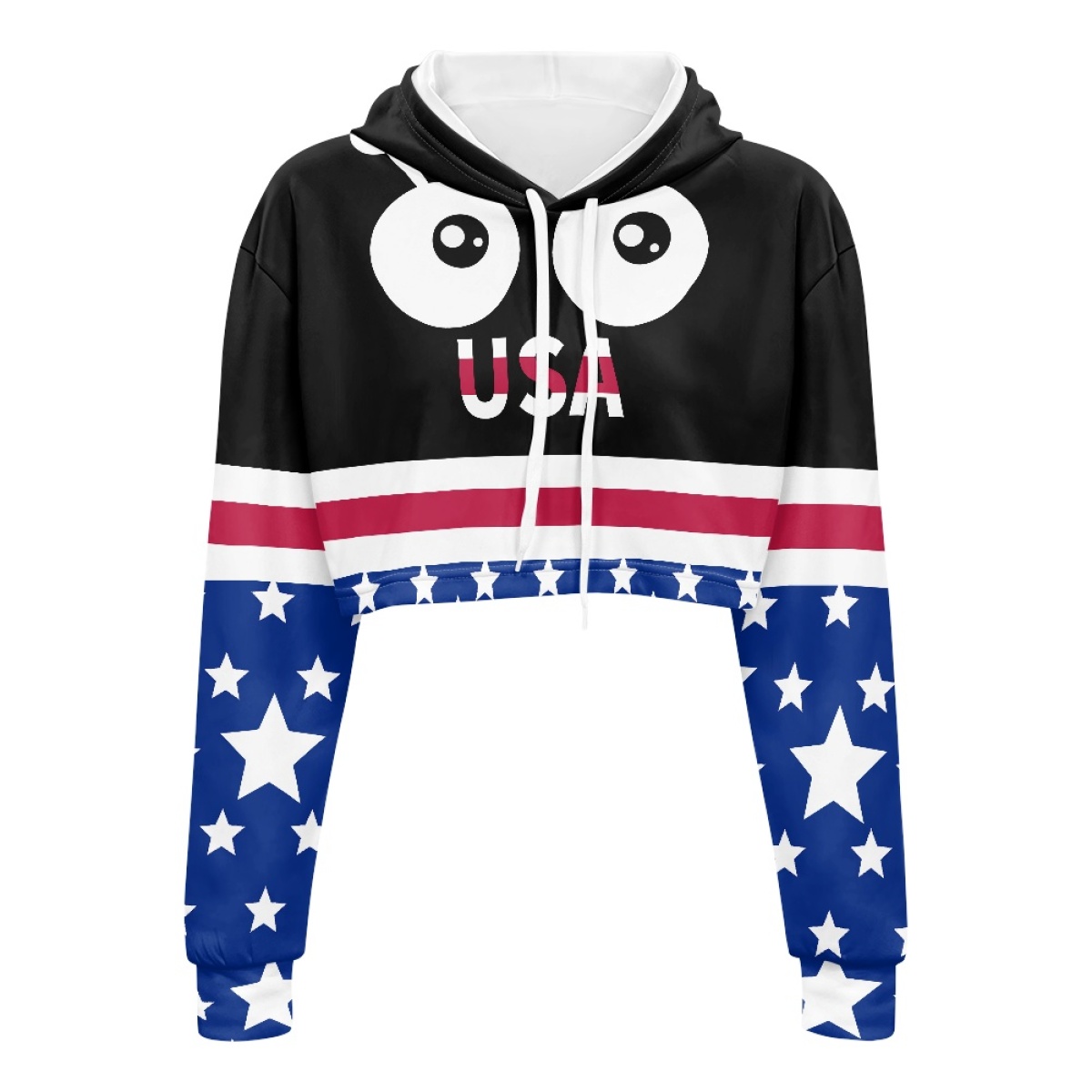 AllOver Print Womens Crop Top Hoodie Print Demand Soft Comfortable Sexy Navel Short Womens Sweater Casual Daily Autumn product view