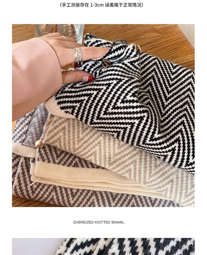 Wholesale Minimalist New Arrival Button Winter Shawl Unisex Windproof Shoulder Top Sweater Warm Knitted Womens Wraps detail