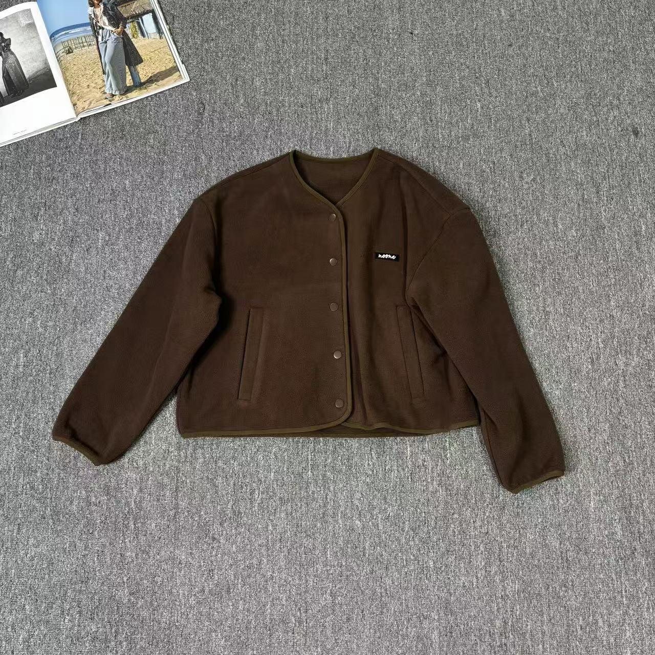 Womens Casual Solid Color Longsleeved Lazy Fashion Sweater detail