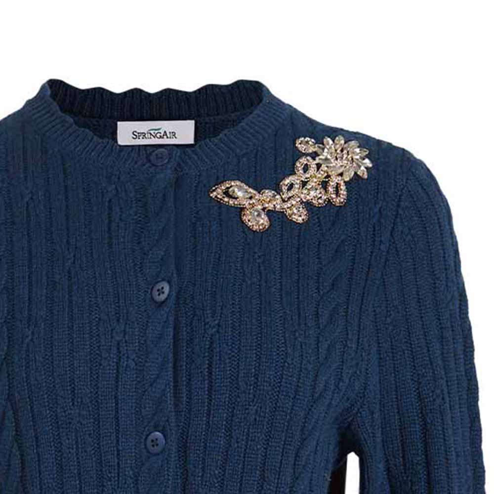 High Quality Custom Womens Solid Casual Short Knit Cardigan Sweater Wool Sequined Elegant Luxury Winter Manufacturers product view
