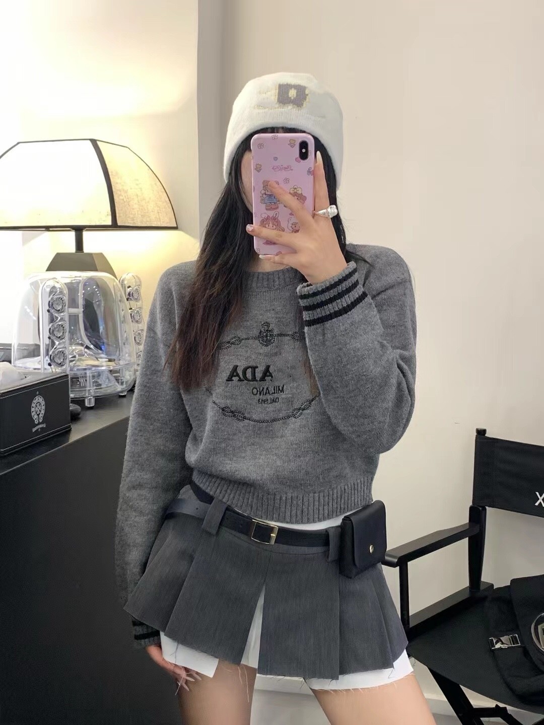100 Knitted Pullover AutumnWinter Cashmere Sweater detail