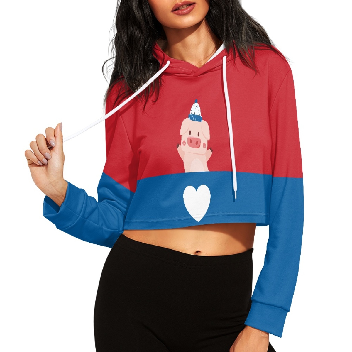 AllOver Print Womens Crop Top Hoodie Print Demand Soft Comfortable Sexy Navel Short Womens Sweater Casual Daily Autumn detail