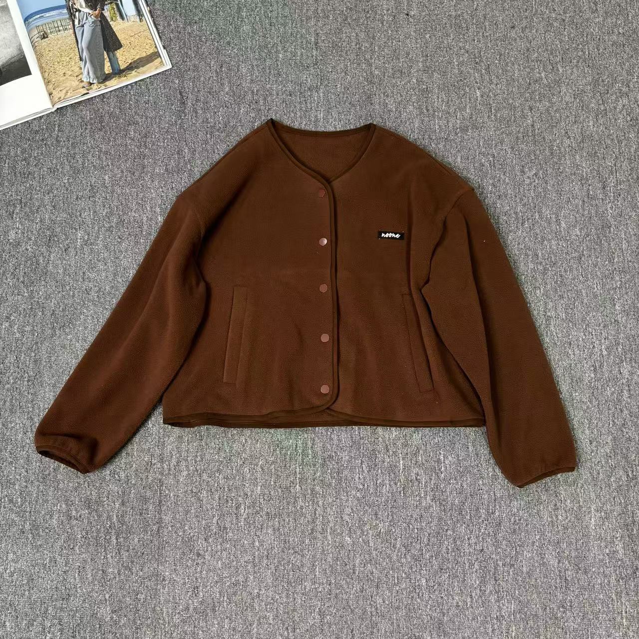 Womens Casual Solid Color Longsleeved Lazy Fashion Sweater detail