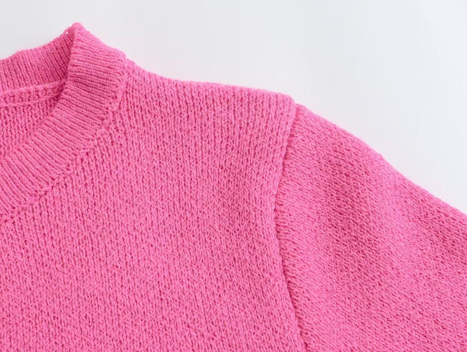 Womens Casual Solid Summer Breathable Knitted PolyesterCotton Long Sleeve Cardigan Sweater detail
