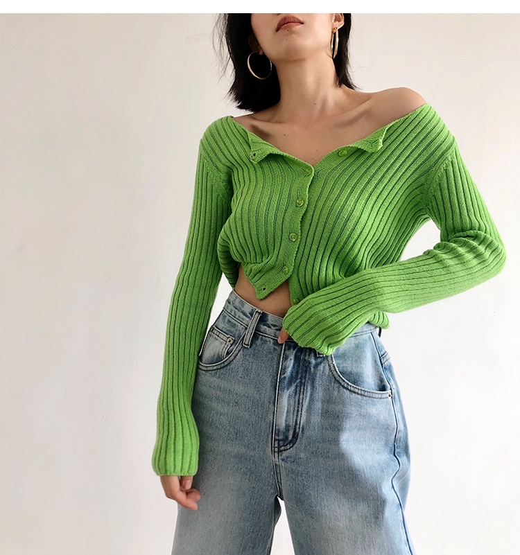 OEM ODM Plus Size Autumn Womens Cardigan Knitted Sweater product view