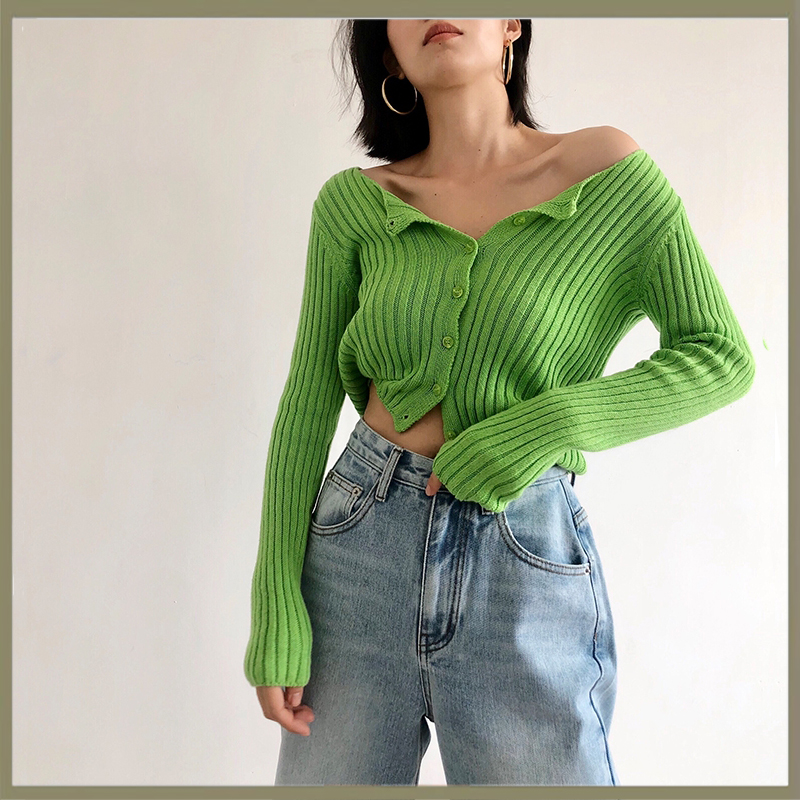 OEM ODM Plus Size Autumn Womens Cardigan Knitted Sweater detail