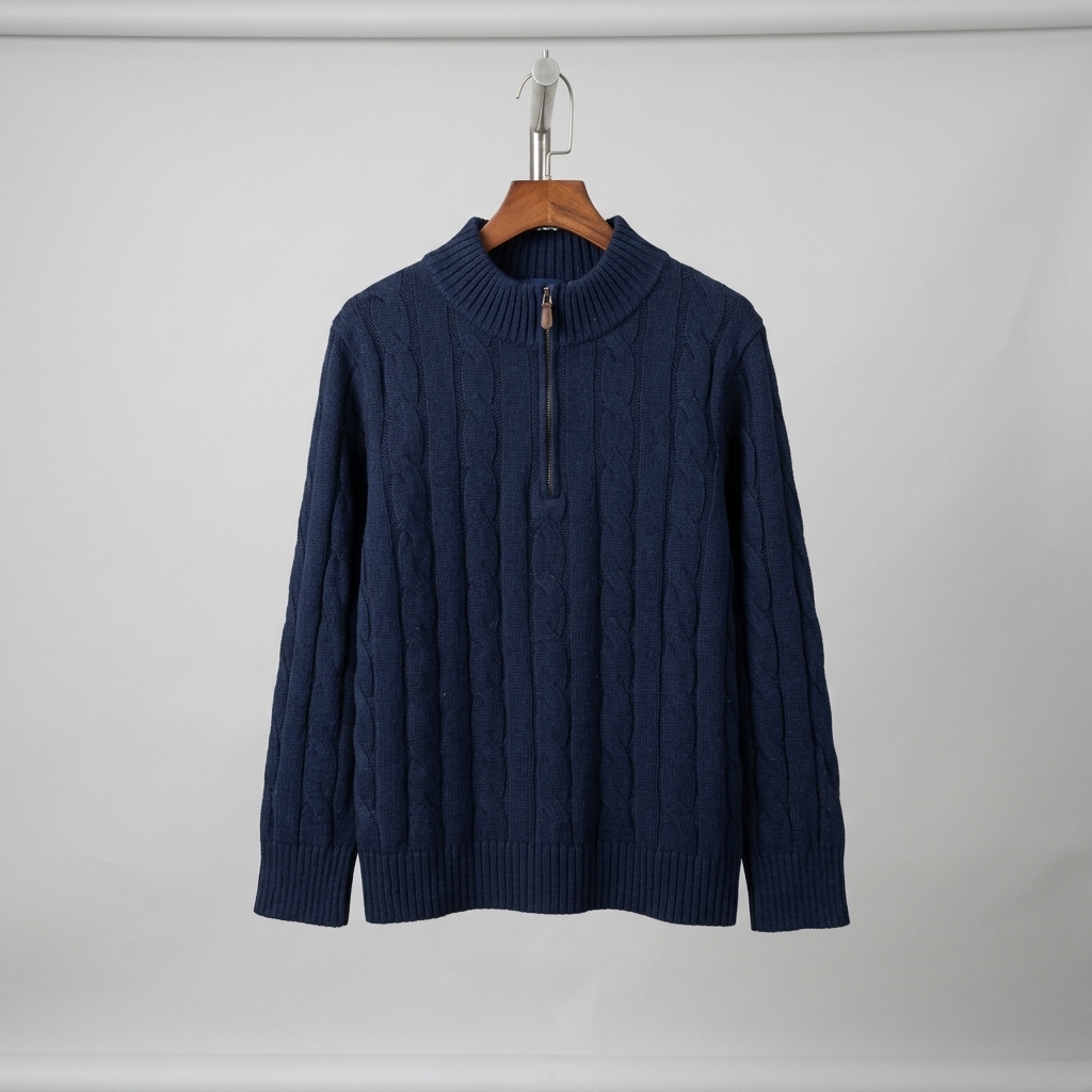 Mens Womens Autumn for Sweater 14 Zipper Knitted Embroidery High Quality Thick Casual product view
