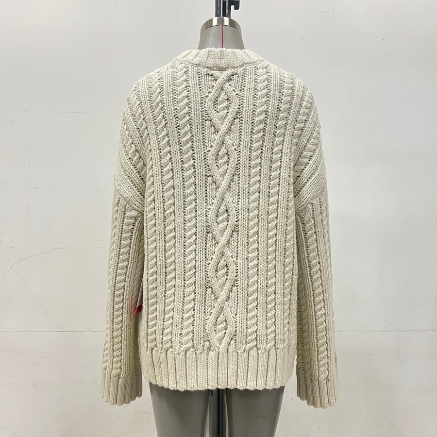 Women Flat Knitted High Quality Chunky Sweater Autumn and Winter Leisure Pullover detail