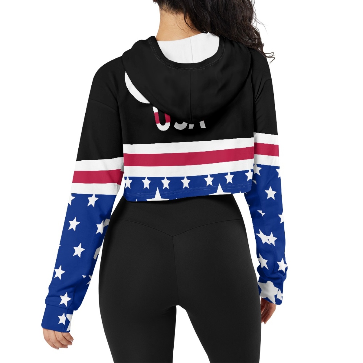 2026 All-Over Print Women's Crop Top Hoodie Print Demand Soft Comfortable Sexy Navel Short Women's Sweater Casual Daily Autumn