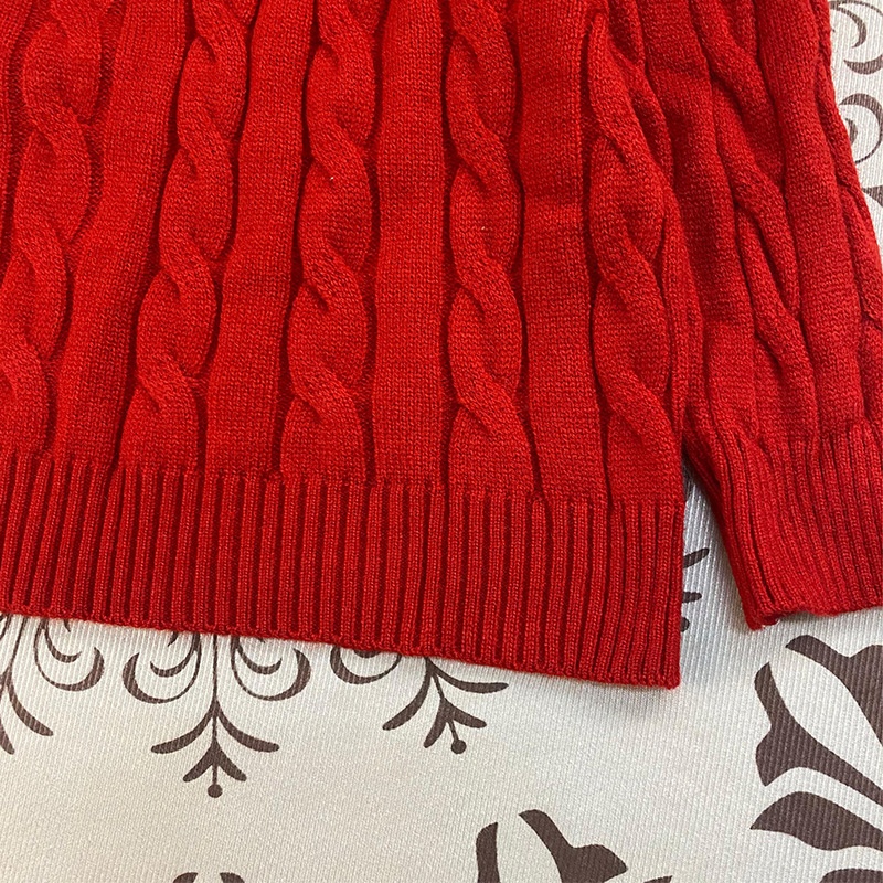 Mens Womens Autumn for Sweater 14 Zipper Knitted Embroidery High Quality Thick Casual detail