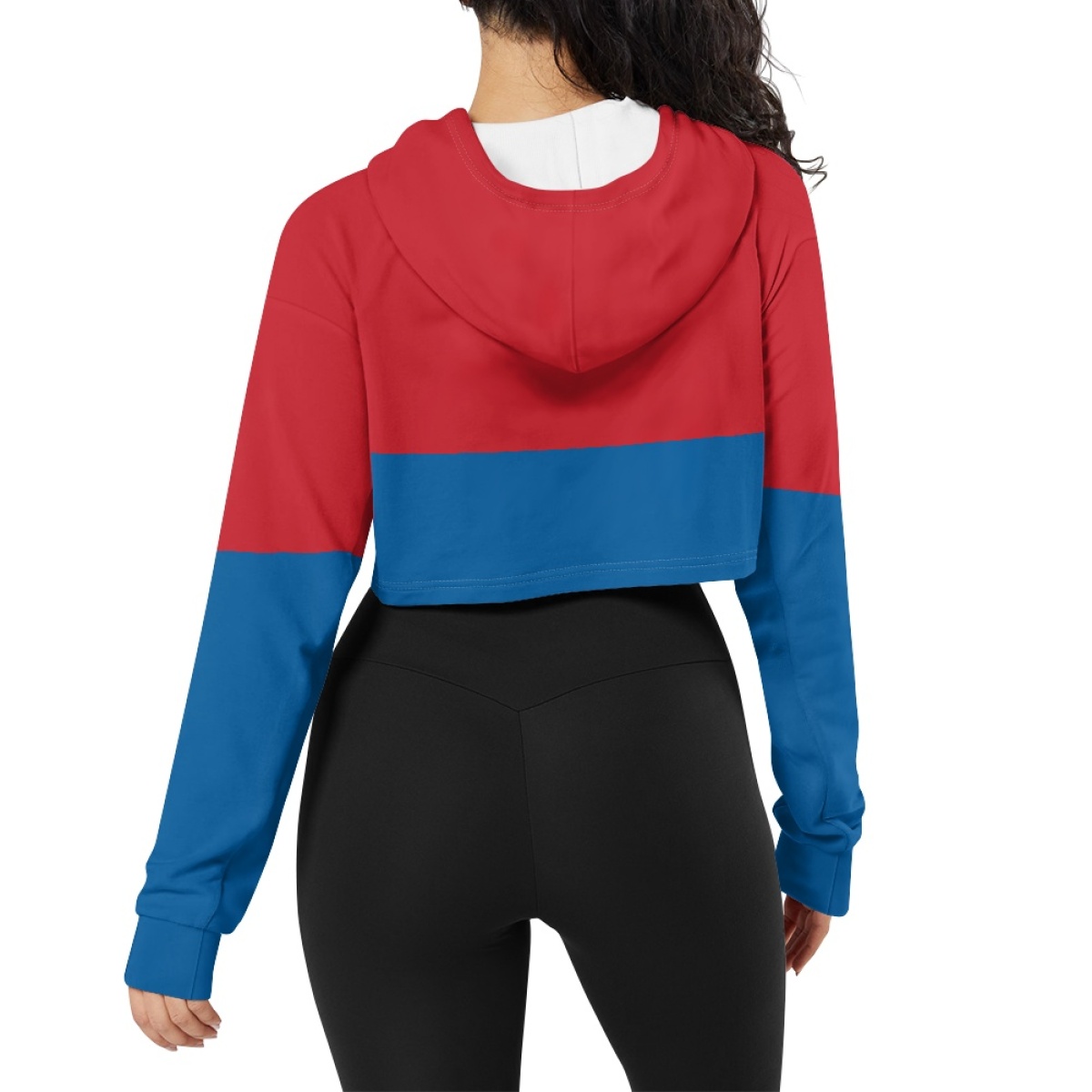 AllOver Print Womens Crop Top Hoodie Print Demand Soft Comfortable Sexy Navel Short Womens Sweater Casual Daily Autumn detail