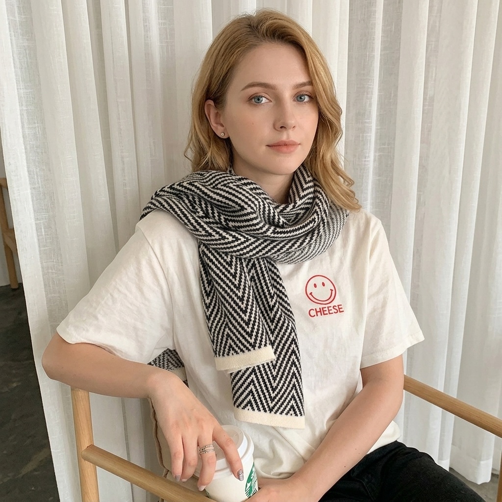 Wholesale Minimalist New Arrival Button Winter Shawl Unisex Windproof Shoulder Top Sweater Warm Knitted Womens Wraps detail