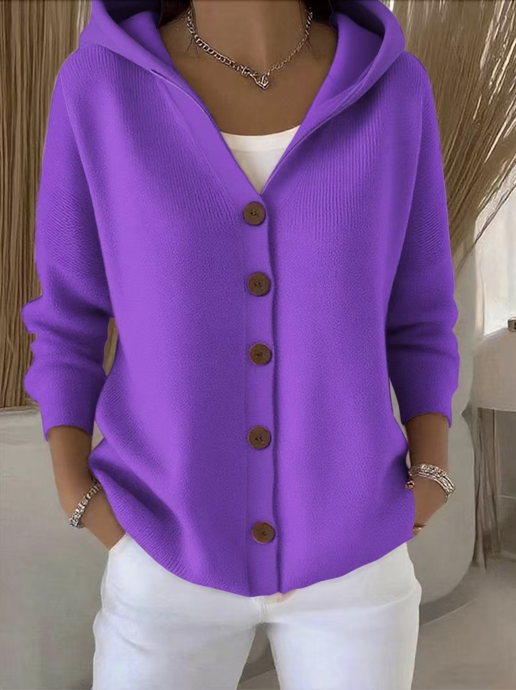 BestSelling New Women Winter Cardigan Sweater Top with a Knitted Design detail