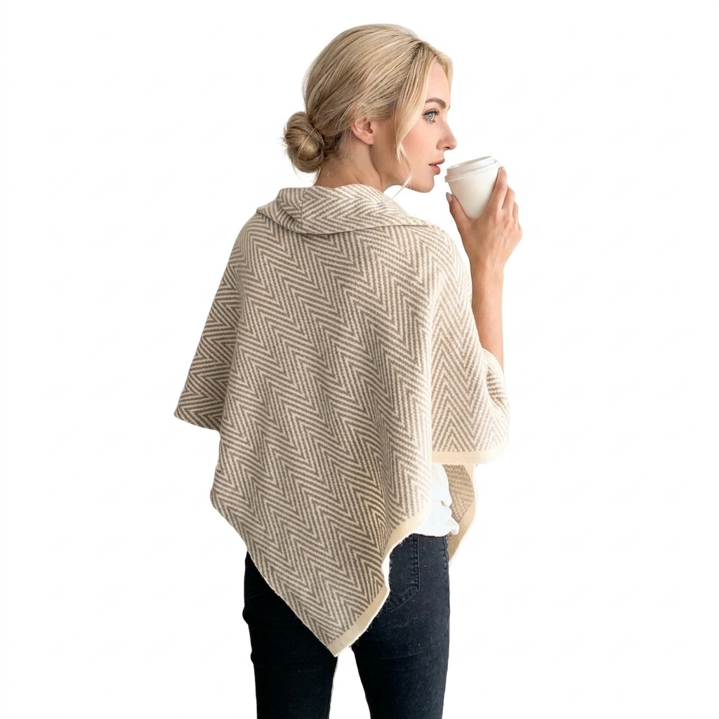 Wholesale Minimalist New Arrival Button Winter Shawl Unisex Windproof Shoulder Top Sweater Warm Knitted Womens Wraps product view