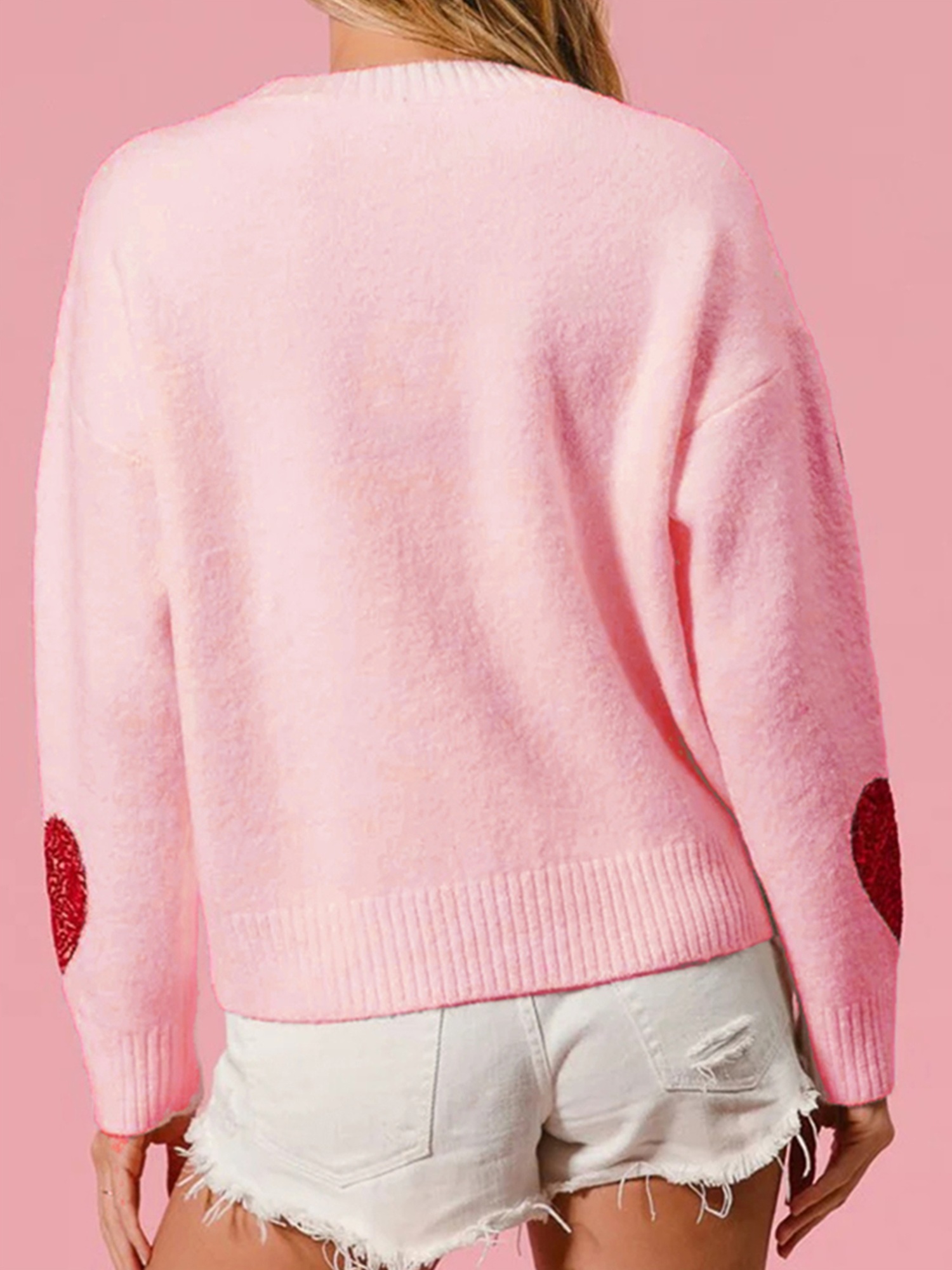 Customize Womens Winter 100 Cotton Sweater Casual Soft Long Sleeve Knitwear with product view