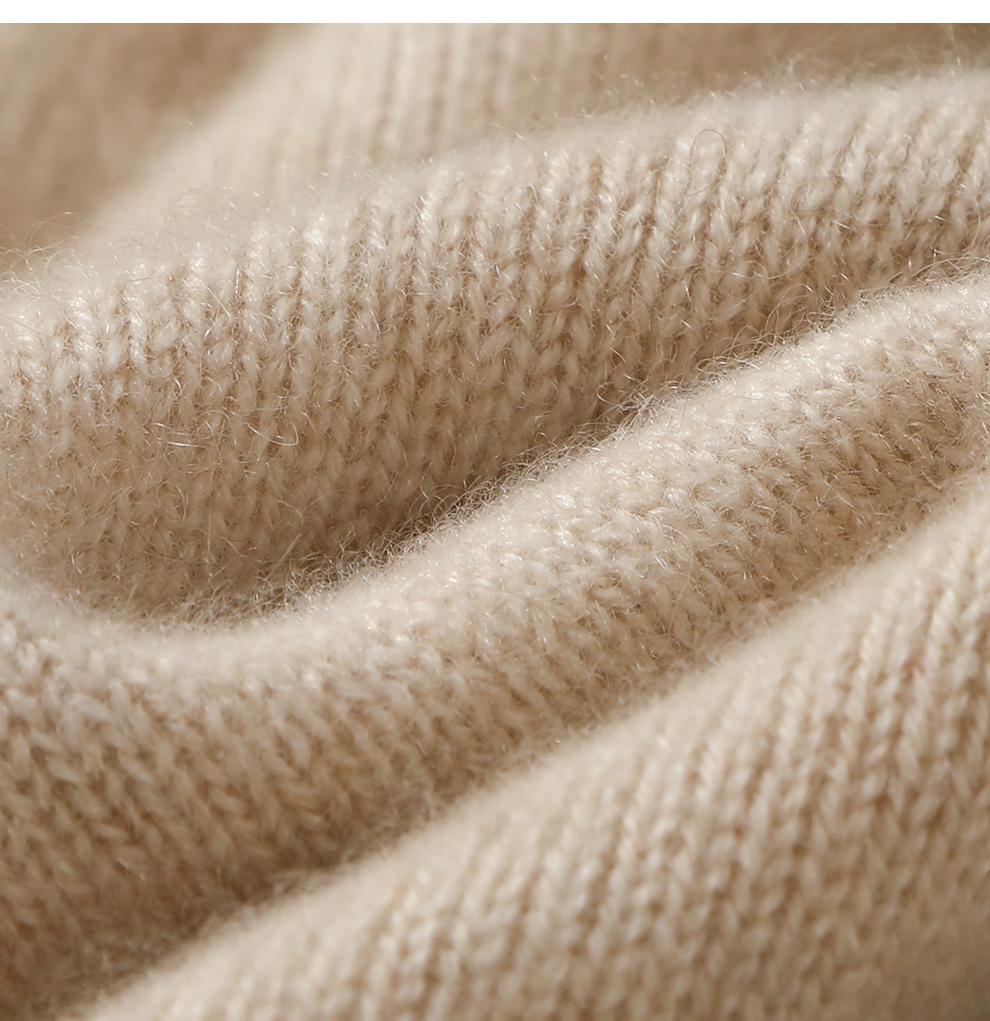 Casual Longsleeved Autumn Womens PolyesterCotton Knitted Slim Sweater with Front Retro Neck Loose Fit detail