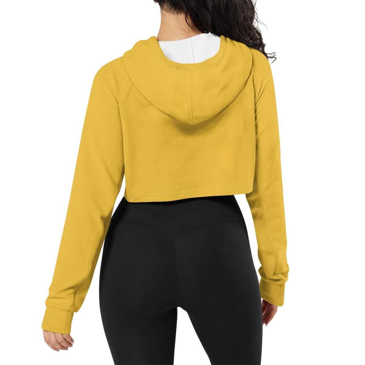 AllOver Print Womens Crop Top Hoodie Print Demand Soft Comfortable Sexy Navel Short Womens Sweater Casual Daily Autumn detail