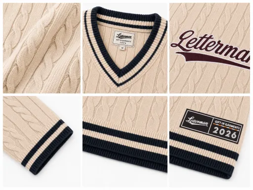 Womens Striped Casual Cropped Knit Sweater VNeck Print Cotton Blend Sportswear Top Wholesale detail