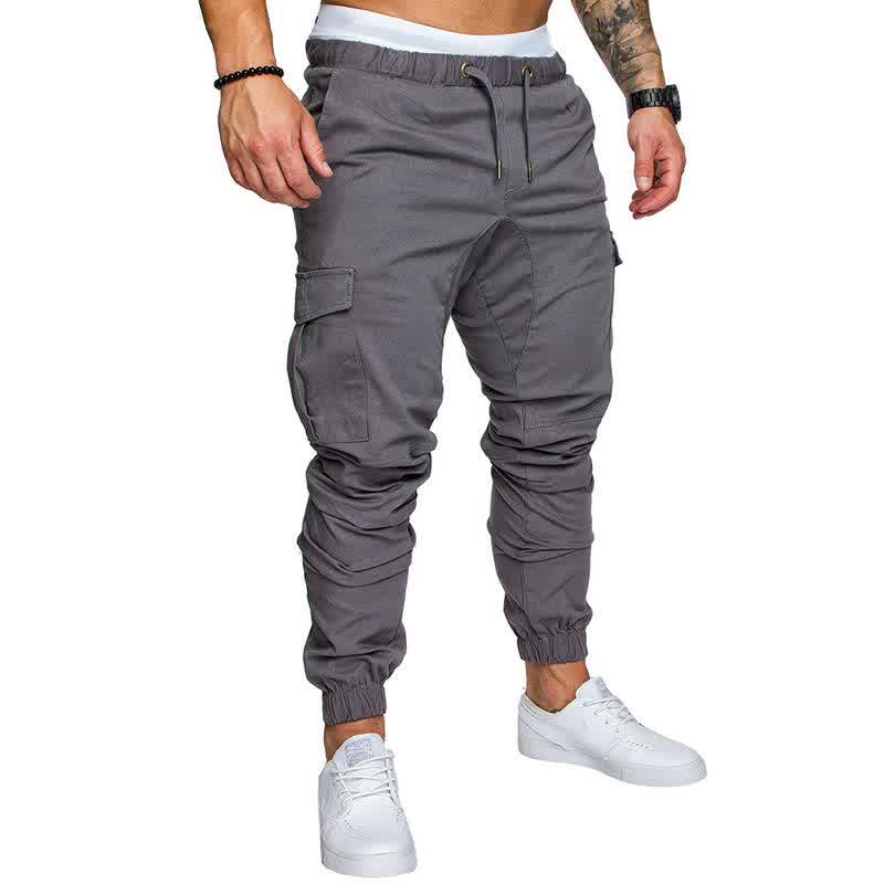 New Fashion Men's Pants Slim Solid Color Elasticity Men Casual Pants