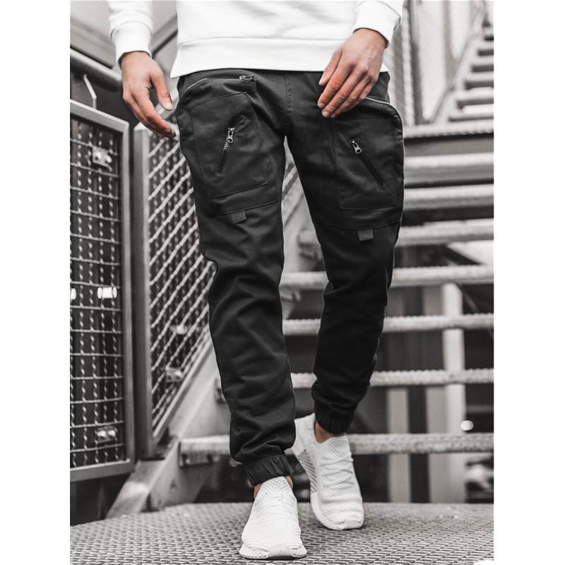 Men's Pocket Trousers Streetwear Joggers Sweatpants 
