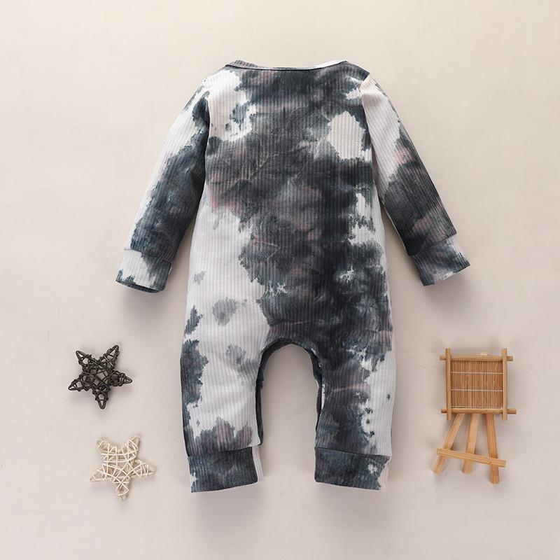 Baby Boys Girls Born Jumpsuits Tie-dyed Clothing Long Sleeve Autumn Romper New Fashion Designer Clothes