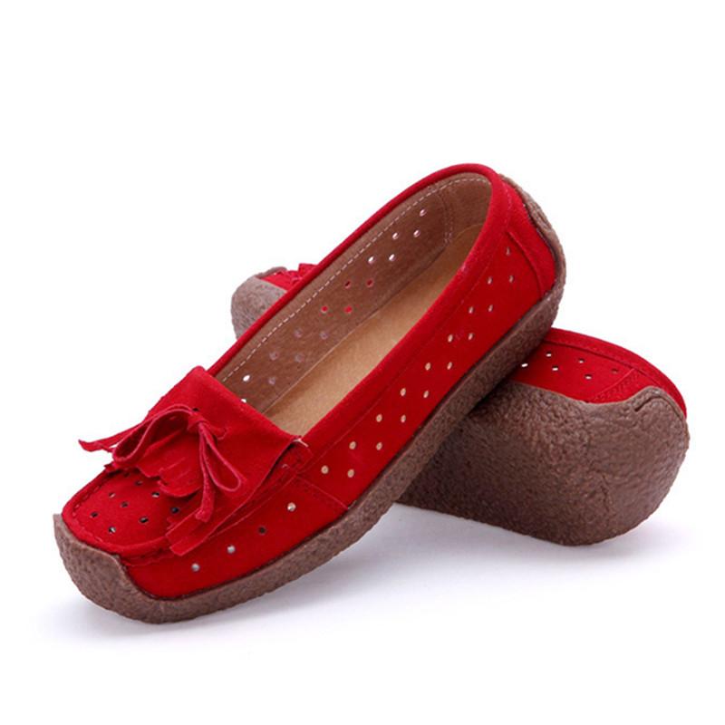 New Autumn Women Casual Shoes Suede Leather Woman ...