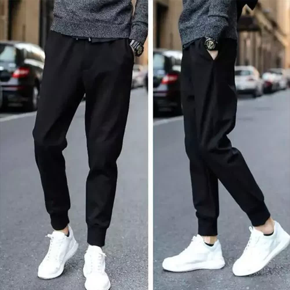 Men Fashion Casual  Pants for Sports  Leather rope 