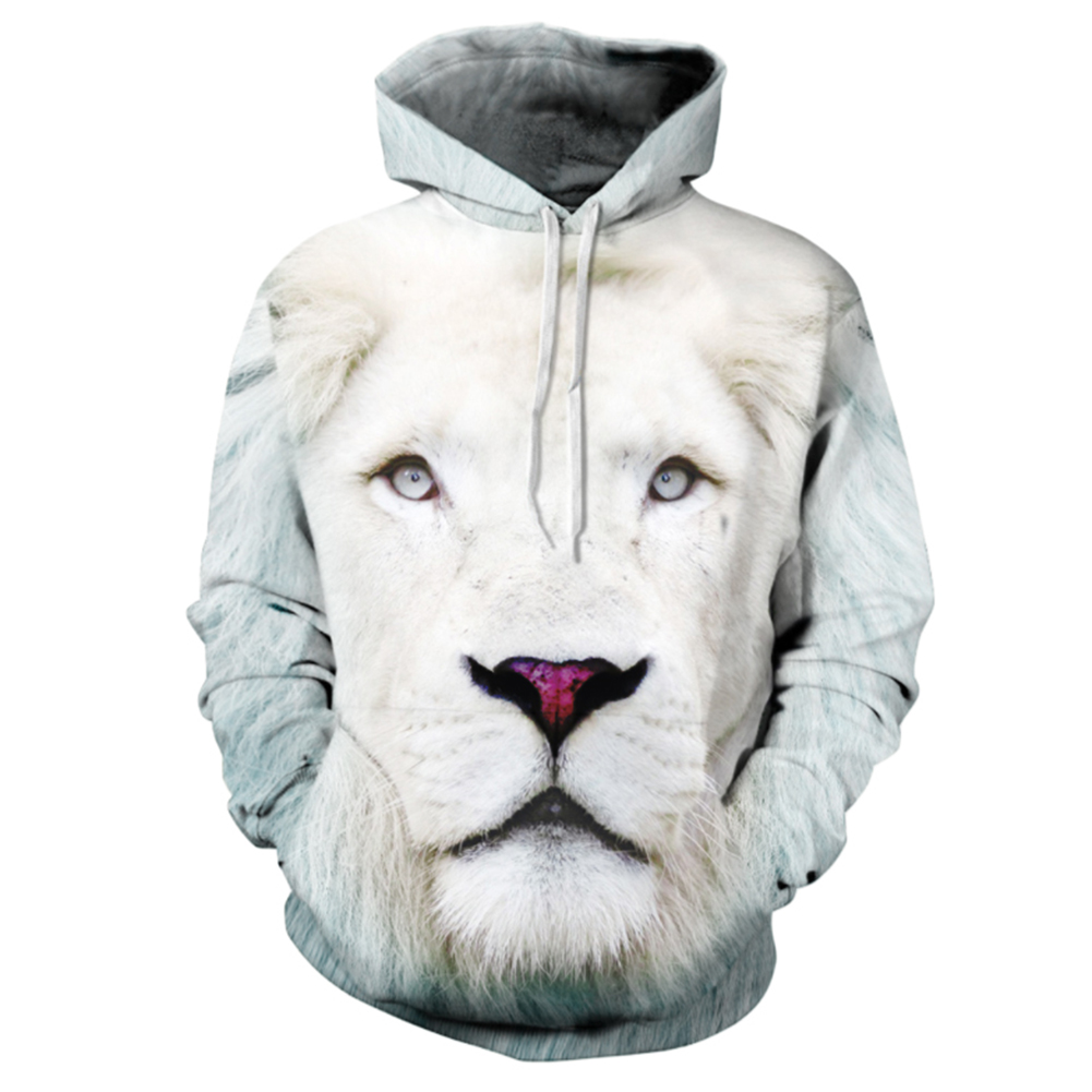  3D Printed Lion Hoodie Cool Men/Women Casual Hooded Pullover 