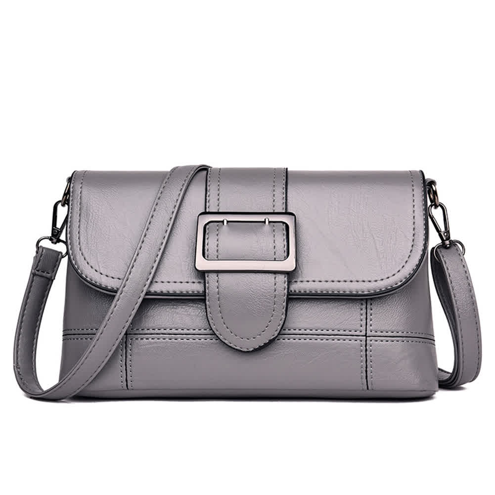 Women Fashion Single Shoulder Satchel with Magnetic Snap gray