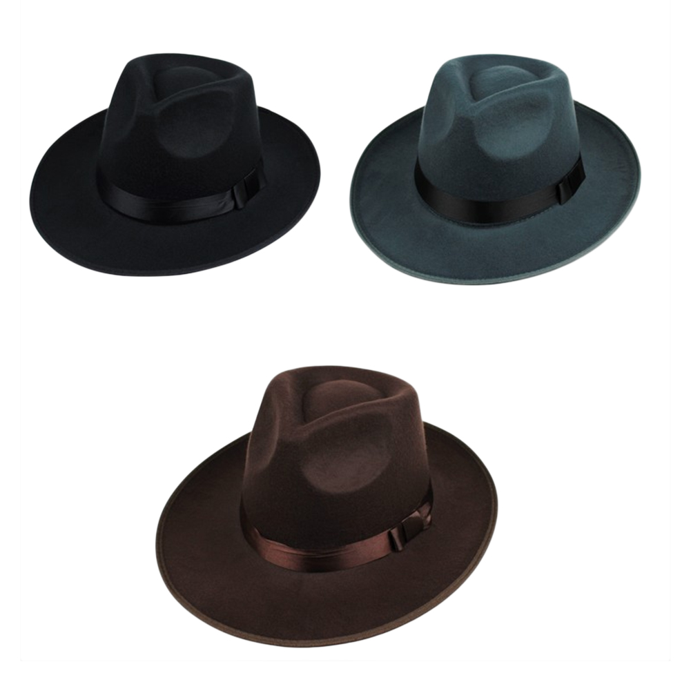 Unisex Wool Felt Fedora Hat