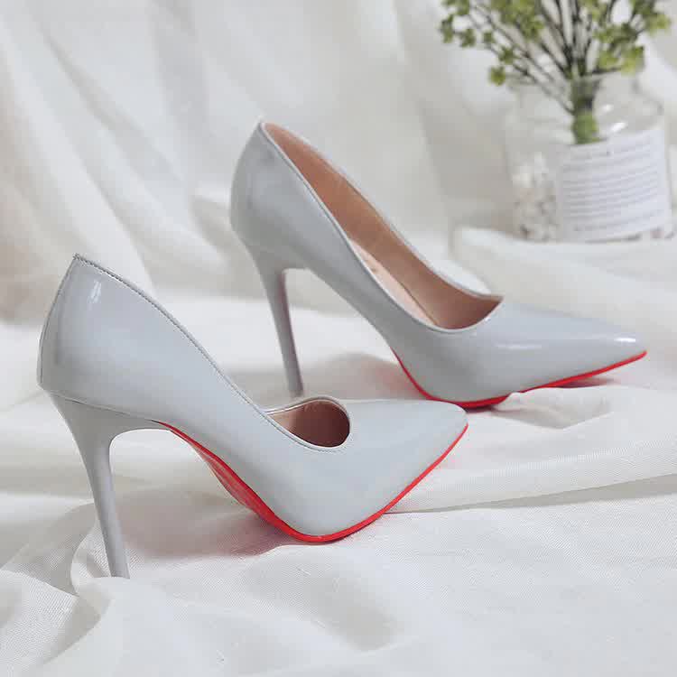 Hot Sell Classic Women Shoes Pointed Toe Pumps Patent Leather Dress high Heels   