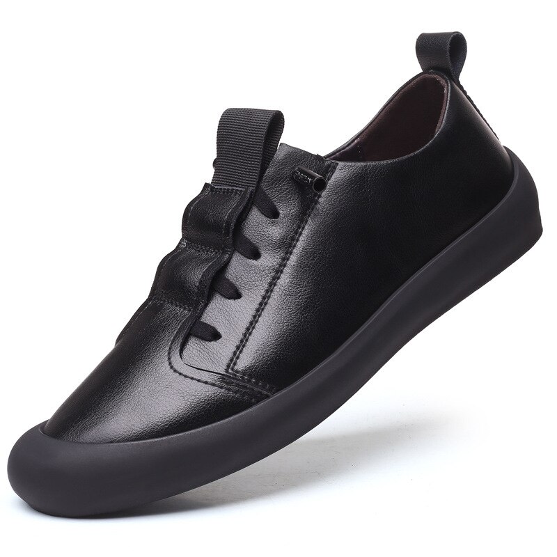 Genuine Leather Shoes Men Sneakers Cow Leather Mens Casual Shoes Cool Young Man Shoes Male Footwear