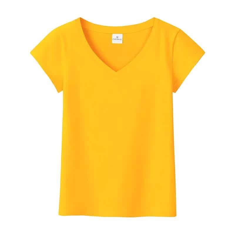 New Women's Cotton T-shirt Summer Casual Elasticit...