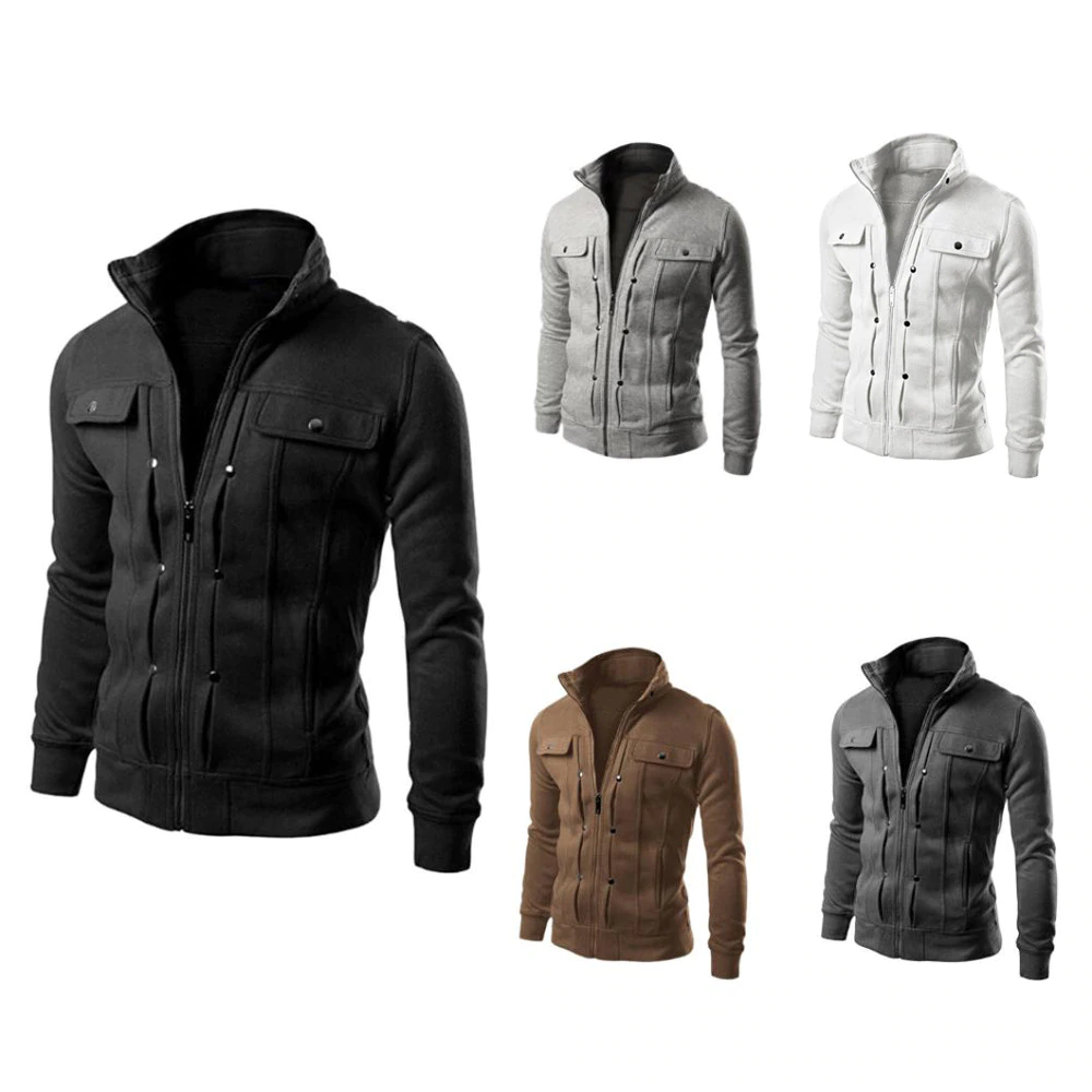 Mens Coat Jacket Autumn Winter Warm Designed Lapel...